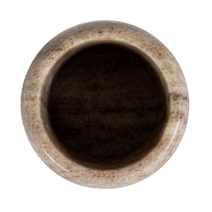 Creative Co-Op Modern Marble Wood Lid, Natural Canister