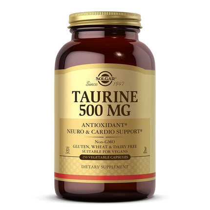 Solgar Taurine 500 mg Vegetable Capsules 250ct