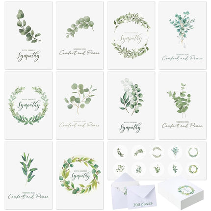 Saypacck 100 Sets Bulk Sympathy Cards with Envelop