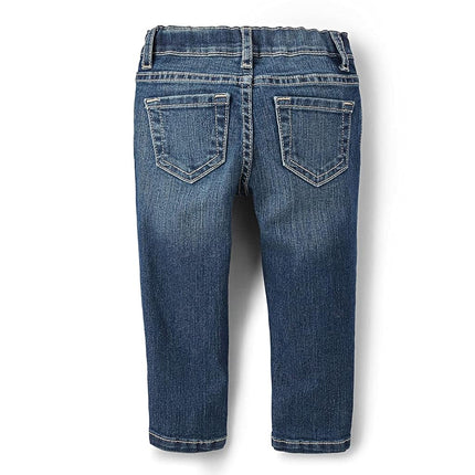 The Children's Place Baby and Toddler Girls Basic Skinny Jeans, Blues Wash Single, 9-12 Months