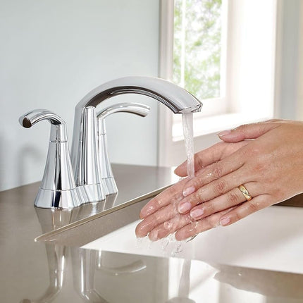 Moen Glyde Two-Handle High Arc Bathroom Faucet, Chrome (6172)