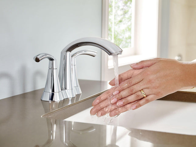 Moen Glyde Two-Handle High Arc Bathroom Faucet, Chrome (6172)
