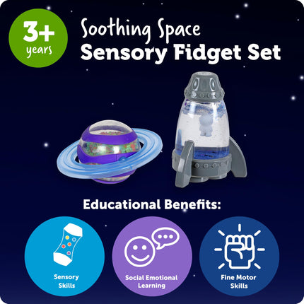 Learning Resources Soothing Space Sensory Fidget Set, Toddler Game, Sensory Toys for Kids with Autism, SEL Toy, Baby Bath Toys, Toddler Gifts, Ages 3 4+