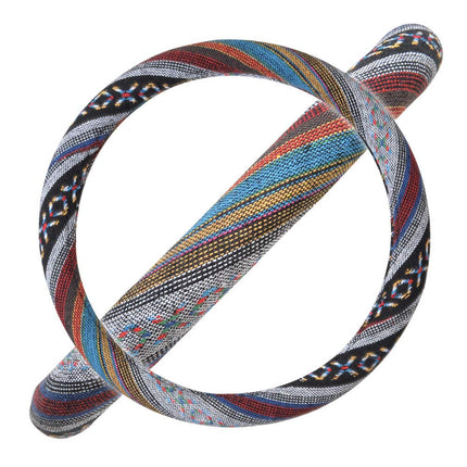 BDK Woven Boho Bohemian Hippie Saddle Blanket Style Steering Wheel Cover for Women - Universal Fit for Standard Wheel Sizes 14.5 15 15.5 inches (Woven Style - Aztec/Incan)
