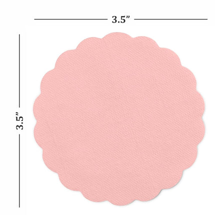 Disposable Pink Paper Coasters for Drinks, 3.5 Inch Round Coasters for Bar, Cocktail, Beverage, Wine Or Event, 500 Pack Bulk