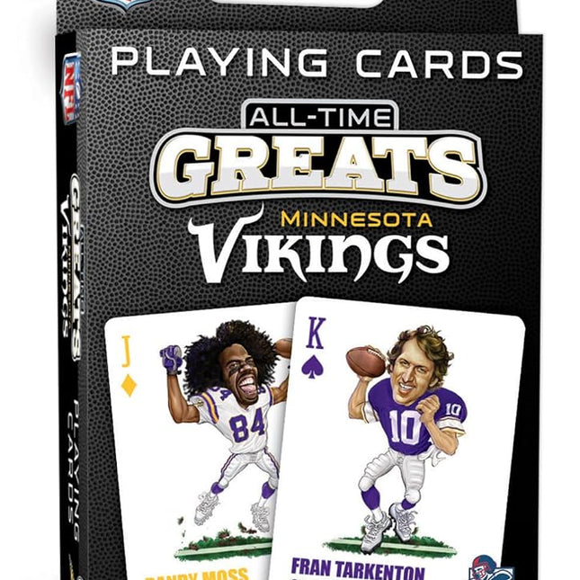 MasterPieces Playing Cards - Minnesota Vikings All-Time Greats Playing Cards - Officially Licensed Playing Card Deck for Adults, Kids, and Family