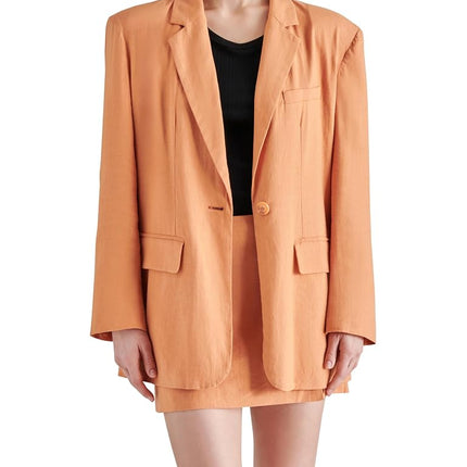 Steve Madden Apparel Women's Imaan Blazer, Caramel, M