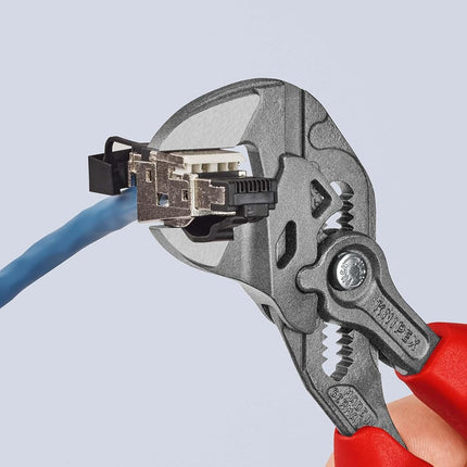Knipex 86 02 180 Plier Wrenches, Red/Blue