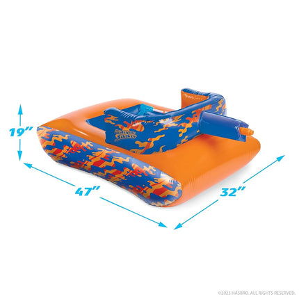 Nerf Super Soaker Megaforce Battle Tank Ride-On � Inflatable Pool Float with Pool-Fed Mega Water Blaster