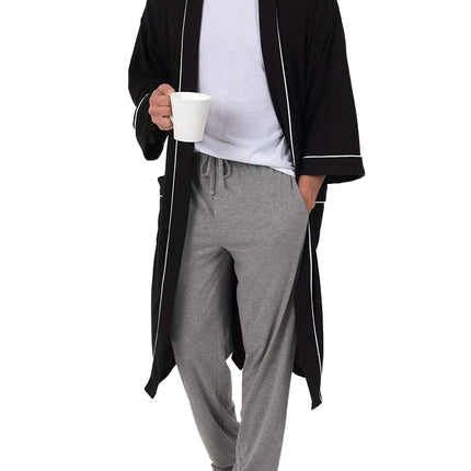 Fruit of the Loom Men's Jersey Knit Sleep Pants Extended Sizes (1 & 2 Packs) Pajama Bottoms, Black/Grey (Pack of 2), 6X