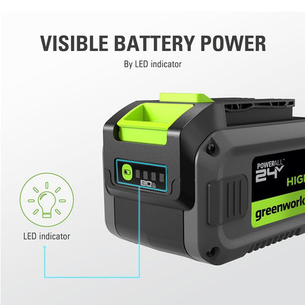 Greenworks 24V 8.0Ah Lithium-Ion Battery(Genuine Greenworks Battery/ 125+ Compatible Tools)