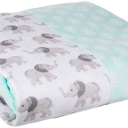 Hudson Baby Cotton Fitted Crib Sheets, 2 Pack, Ele