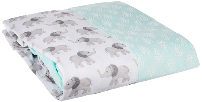 Hudson Baby Cotton Fitted Crib Sheets, 2 Pack, Ele