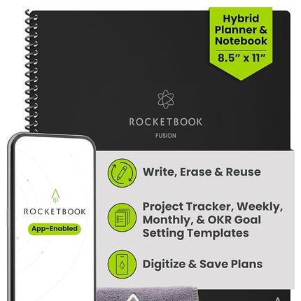 Rocketbook Fusion Reusable Undated Productivity Pl