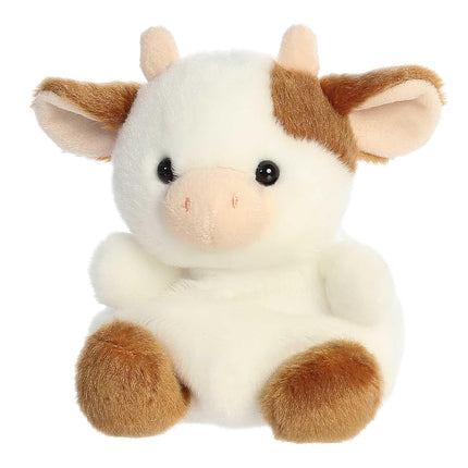 Aurora Adorable Palm Pals Caroline Brown Cow Stuffed Animal - Pocket-Sized Play - Collectable Fun - 5 Inches