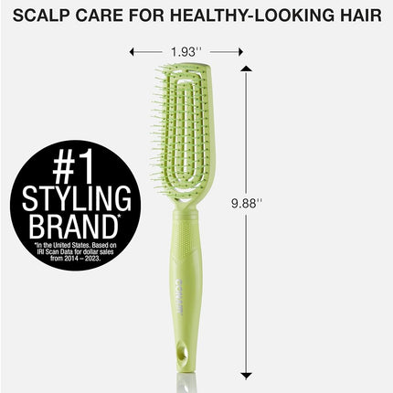 Conair Scalp Care Detangling Hairbrush - Hair Brush - Curly Hair Brush - Wet Brush - Detangling Hair Brush - Scalp Massager - Flexi Head Slim Hairbrush