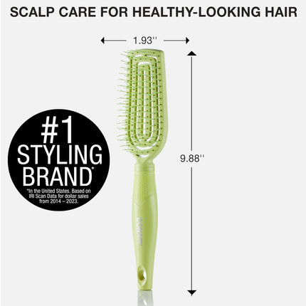 Cepillo Desenredante para Cuidado del Cuero Cabelludo Conair - Cepillo para Cabello - Cepillo para Cabello Rizado - Cepillo para Mojado - Cepillo Desenredante para el Cabello - Masajeador para el Cuero Cabelludo - Cepillo Delgado con Cabeza Flexible
