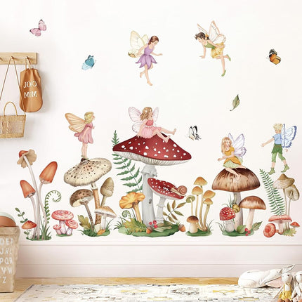 wondever Woodland Mushroom Wall Decals Fairy Butte