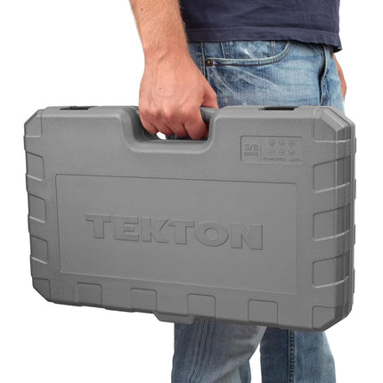 TEKTON 1/2 Inch Drive Hex, Torx, TR Torx, Phillips, Slotted Bit Socket Set with Case (52-Piece) | SHB92302