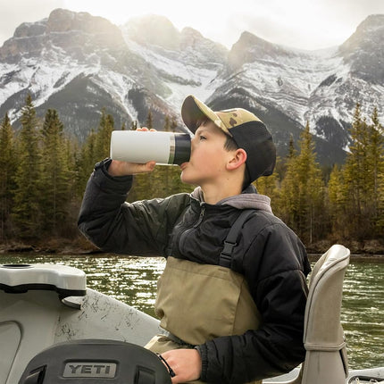 YETI Rambler 12 oz Travel Bottle, Stainless Steel, Vacuum Insulated with Leakproof Commuter Cap, White