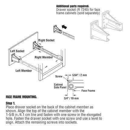 PRIME-LINE R 7211 17-3/4 in. White Painted Steel Bottom-Mount Self-Closing Drawer Slides (1-Pair)