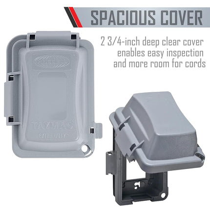 Hubbell-Bell MM420G Bell 1-Gang Non-Metallic Weatherproof in-Use Cover, Gray