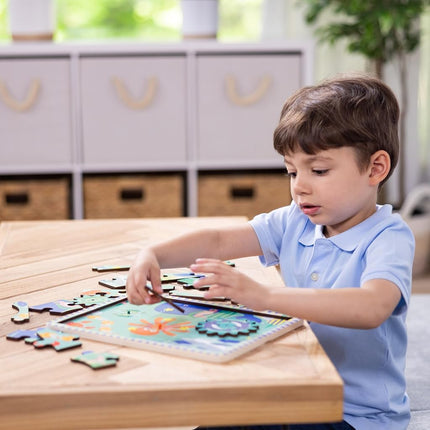 Melissa & Doug Wooden Underwater Jigsaw Spinning Gear Puzzle – 18 Pieces, Puzzles for 3 year olds, Montessori toys, Toddler puzzles, Problem solving, Gift for boy or girl