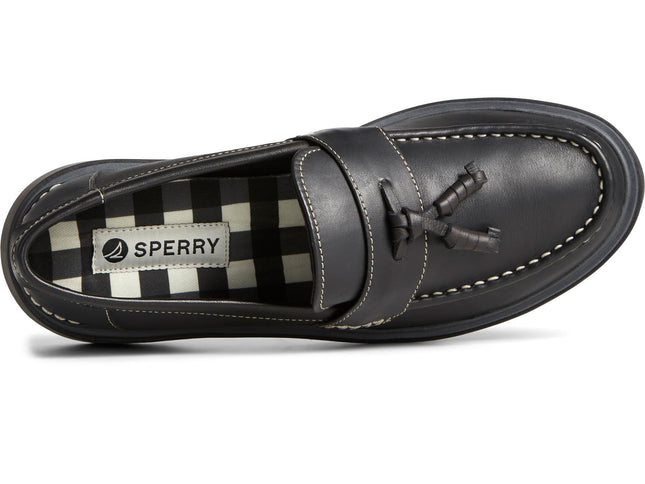 Sperry – Mocassins Bayside à enfiler pour femme, noirs, 9,5 M US