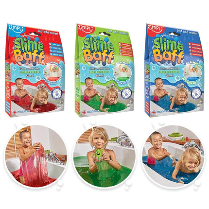 ZIMPLI - 3 x Slime Baff Bundle, Red, Green & Blue,