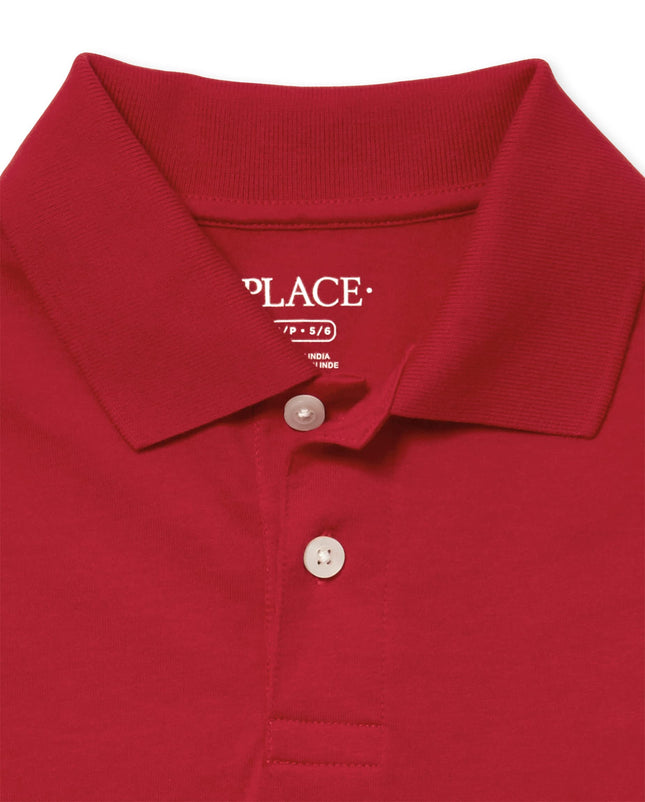 The Children's Place Boys' Short Sleeve Pique Polo 3-Pack, Classic Red 3 Pack, XX-Large