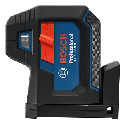 BOSCH GPL100-50G Green-Beam Self-Leveling Alignment Laser, Includes 2 AA Batteries, Built-in Multipurpose Mount, & Hard Carrying Case