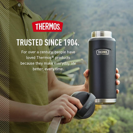 Glacier-40 oz Stainless Steel Water Bottle w/Screw Top