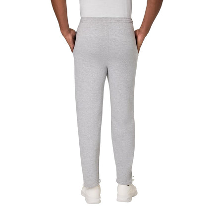 Hanes Men's EcoSmart Bottom Sweatpants, Midweight Fleece Open-Hem Sweats, Light Steel, XXL