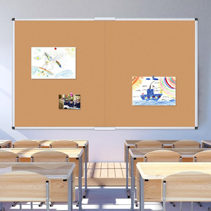 VIZ-PRO Large Cork Bulletin Board, 180 X 120 cm, Foldable