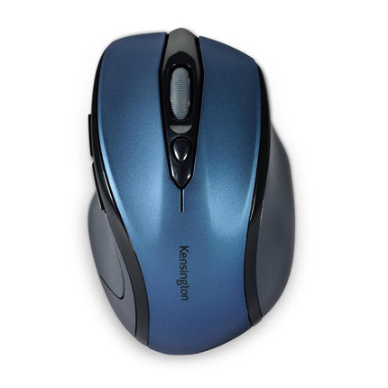 Kensington Pro Fit Wireless Mouse - Mid-Sized 5-Button Optical Home Office Wireless Mouse with Ergonomic Right-Handed Shape and Plug & Play Set Up - Compatible with Windows & MacOS - Blue