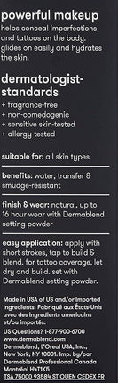 Dermablend Quick Fix Body Foundation Stick - Provides Natural, Non-Cakey Finish - Flawless Coverage For Skin Imperfections - Post Laser And Surgical Use - Long Lasting Coverage - 0C Linen - 12 G