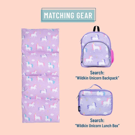 Transat de sol Wildkin pour enfants – Léger et facile à transporter, idéal pour les soirées pyjama et la sieste, oreiller non inclus – Licornes