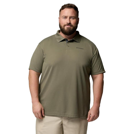 Columbia Men's Utilizer Short Sleeve Polo, Stone Green, 3X Tall