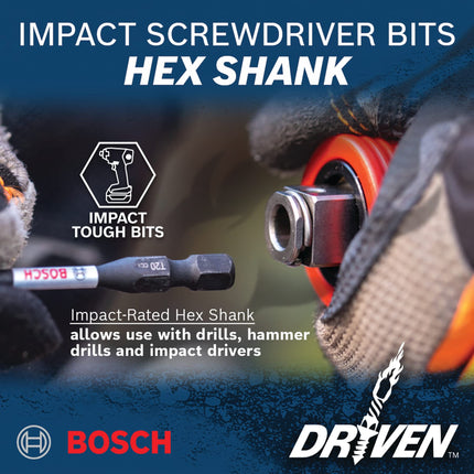 BOSCH ITDT20115 15-Pack 1 in. Driven Torx #20 Impact Tough Screwdriving Insert Bits