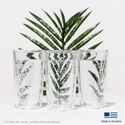 Vaso térmico aislado de doble pared Tervis Yao Cheng Green Crystal fabricado en EE. UU., mantiene las bebidas frías y calientes, 4 unidades de 473 ml, a rayas verdes y azules