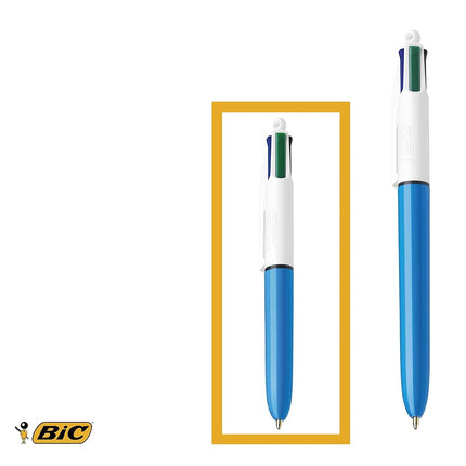 Bic Ball Pens, Multi-Colour, 4 Count (Pack of 1)