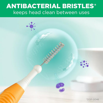 GUM Proxabrush Go-Betweens - Brossettes Interdentaires Larges, pour Nettoyage Interdentaire, Cure-dents pour Éliminer la Plaque Dentaire, Sûres pour les Appareils Dentaires et Prothèses, 10 U. (Lot de 4)