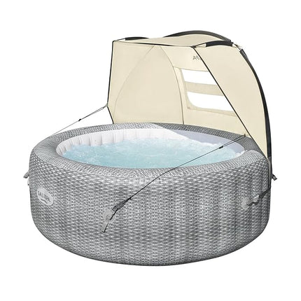 Bestway SaluSpa Windproof UV Protection Sun Shade Canopy Attachment Accessory with Mesh Windows for Round Inflatable Hot Tub Spas (Canopy Only)