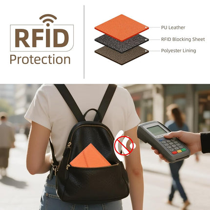 ZOPPEN Cartera de viaje multiusos con bloqueo Rfid para pasaporte (Ver.4), combo de tarjetero para pasaporte y vacuna, organizador de documentos triple para viaje, #24 Naranja, Talla única, Informal