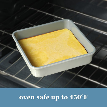 SUR LA TABLE Kitchen Essentials Bake Sale 9 Inch PFA Free Ceramic Nonstick Rectangular Cake Pan - Linen White