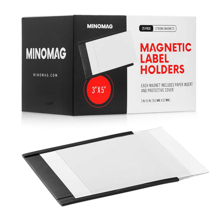 25pcs Magnetic Label Holders 3x5 Inches | C Channe