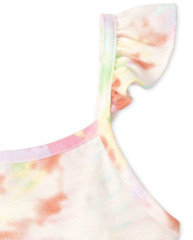 The Children's Place girls The Children's Place Girls Short Sleeve Fashion Romper, Desert Flower, X-Large