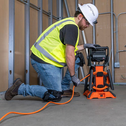 Klein Tools EXC2515 12/3 25-Foot Heavy-Duty Extension Cord with Lighted Ends, 3-Prong, 15A/125V/1875W, Indoor/Outdoor, High Visibility Orange