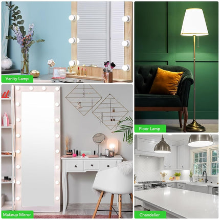 BUBO Vanity Light Bulbs 60 Watt Equivalent, Bathroom Light Bulb Daylight White 5000K, Round Globe Bulbs, G25 LED Bulbs 800 Lumens, E26 Medium Base, 7W, Non-Dimmable, 12 Pack