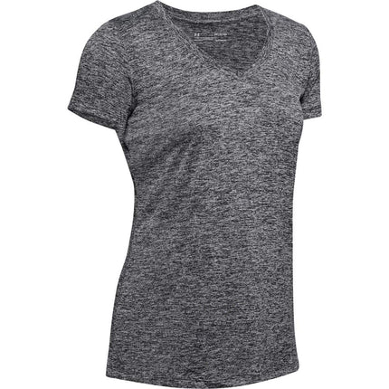 Under Armour Women Tech Short Sleeve V - Twist, Ladies T Shirt Made of 4-Way Stretch Fabric, Ultra-light & Breathable Running Apparel